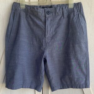 RVCA Boys All Time Gray Shorts, Size 27, Drawstring